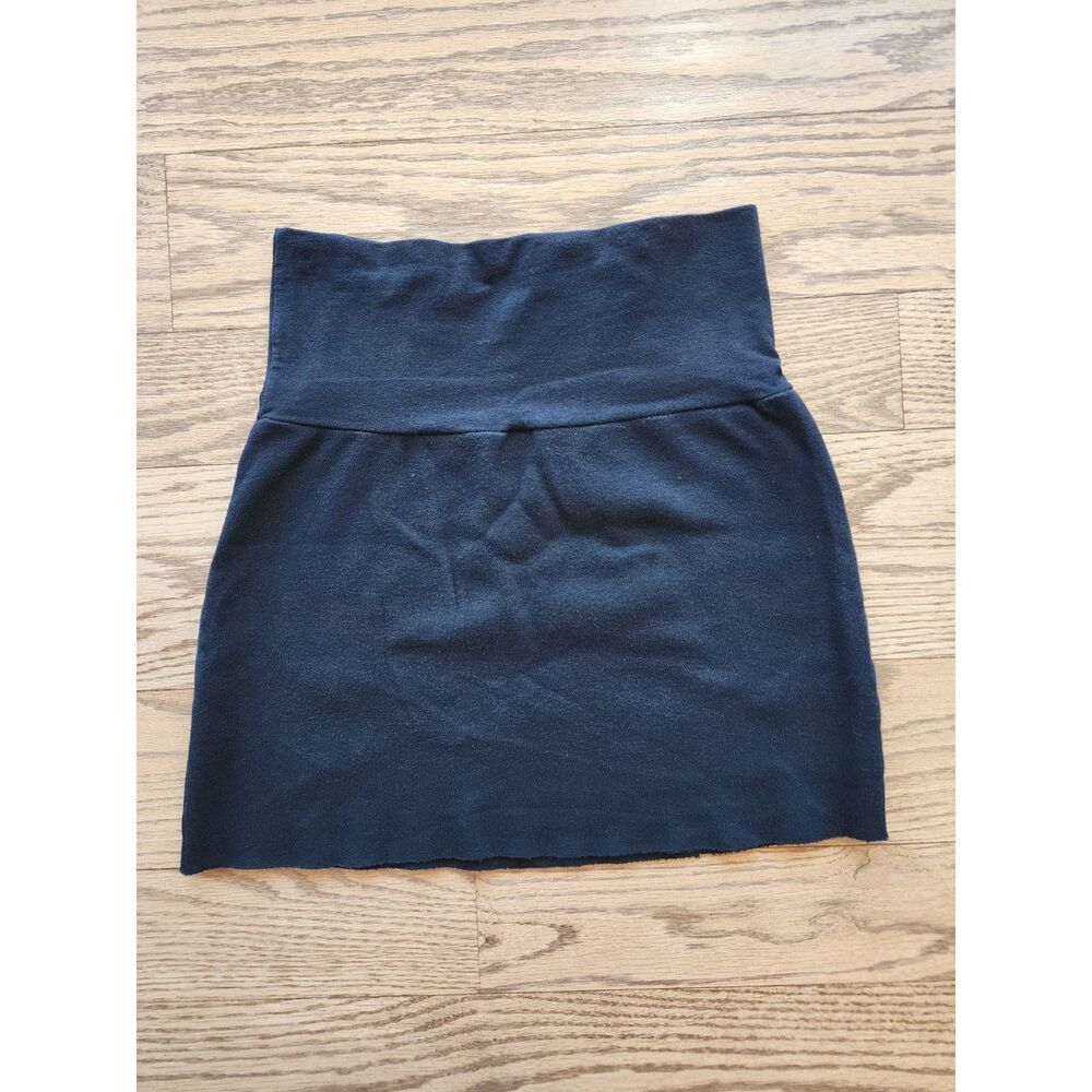American Apparel Women's S Black Interlock Mini Skirt 100% Cotton Vintage VGUC